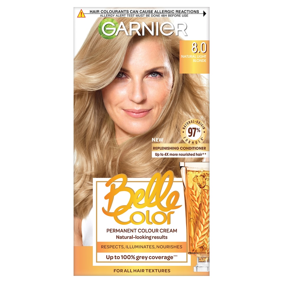 Garnier Belle Color Permanent Hair Dye - Natural Medium Blonde 8