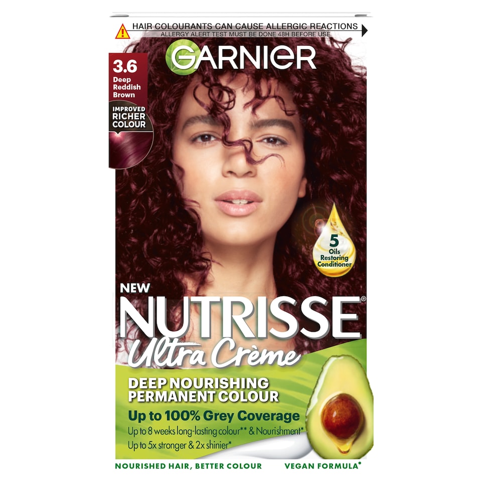 Garnier Nutrisse 3.6 Deep Reddish Brown Permanent Hair Dye
