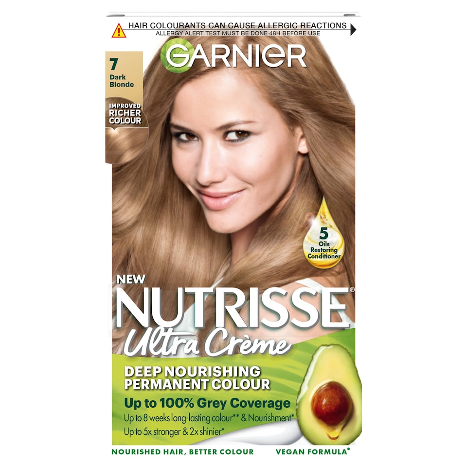Garnier Nutrisse Creme Permanent Hair Colour - 7 Dark Blonde