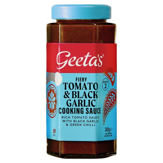 Geeta's Fiery Tomato & Black Garlic Cooking Sauce 340g