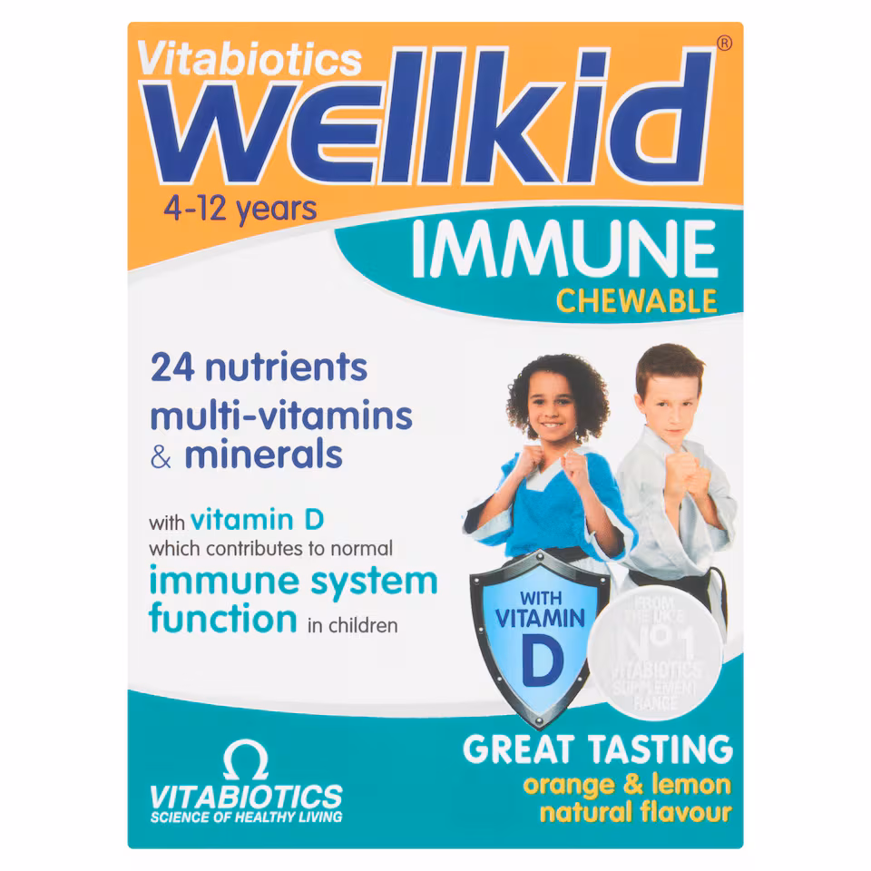 Wellkid Immune 4-12 Years Chewable Supplement 30 Tablets