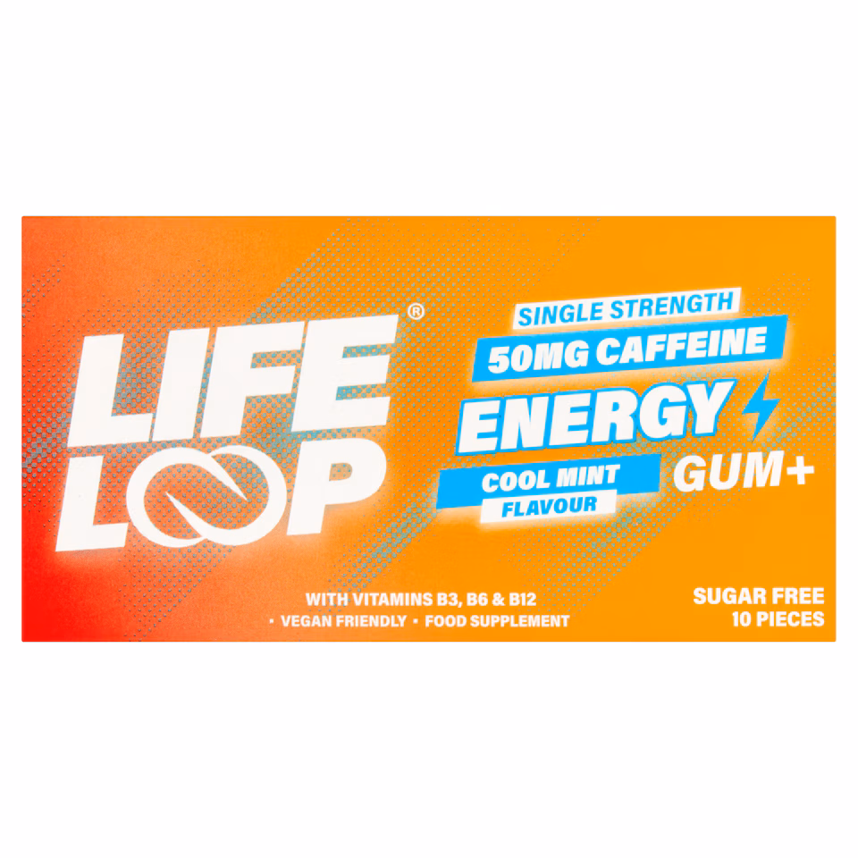 Life Loop Energy 50mg Caffeine Cool Mint Gum 10pieces