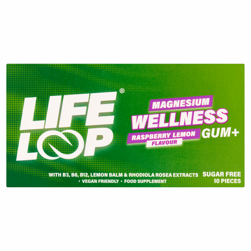 Life Loop Wellness Magnesium Raspberry Lemon Gum 10pieces