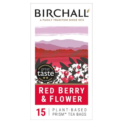 Birchall Red Berry & Flower Plant-Based Prism Tea Bags