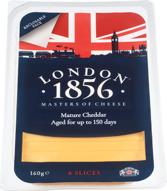 London 1856 Mature Rød Cheddar Skivet 160g