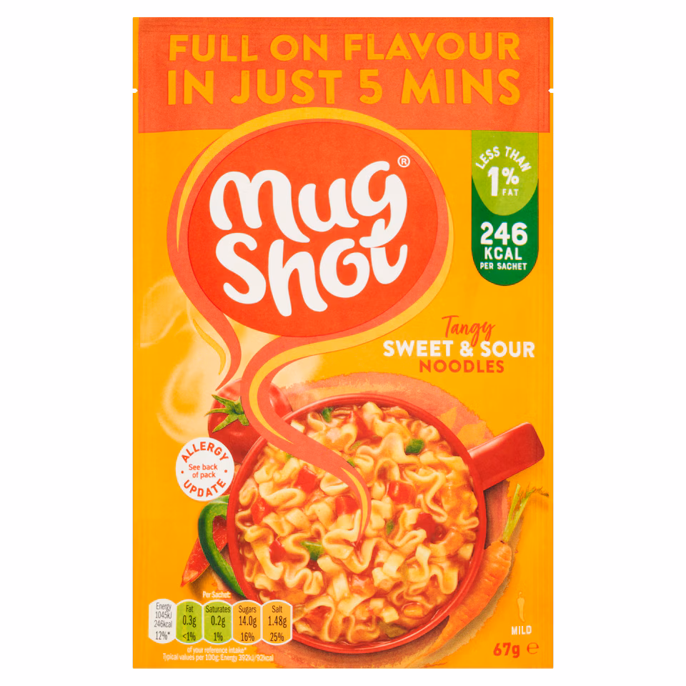 Mugshot Sweet & Sour Noodles 67G