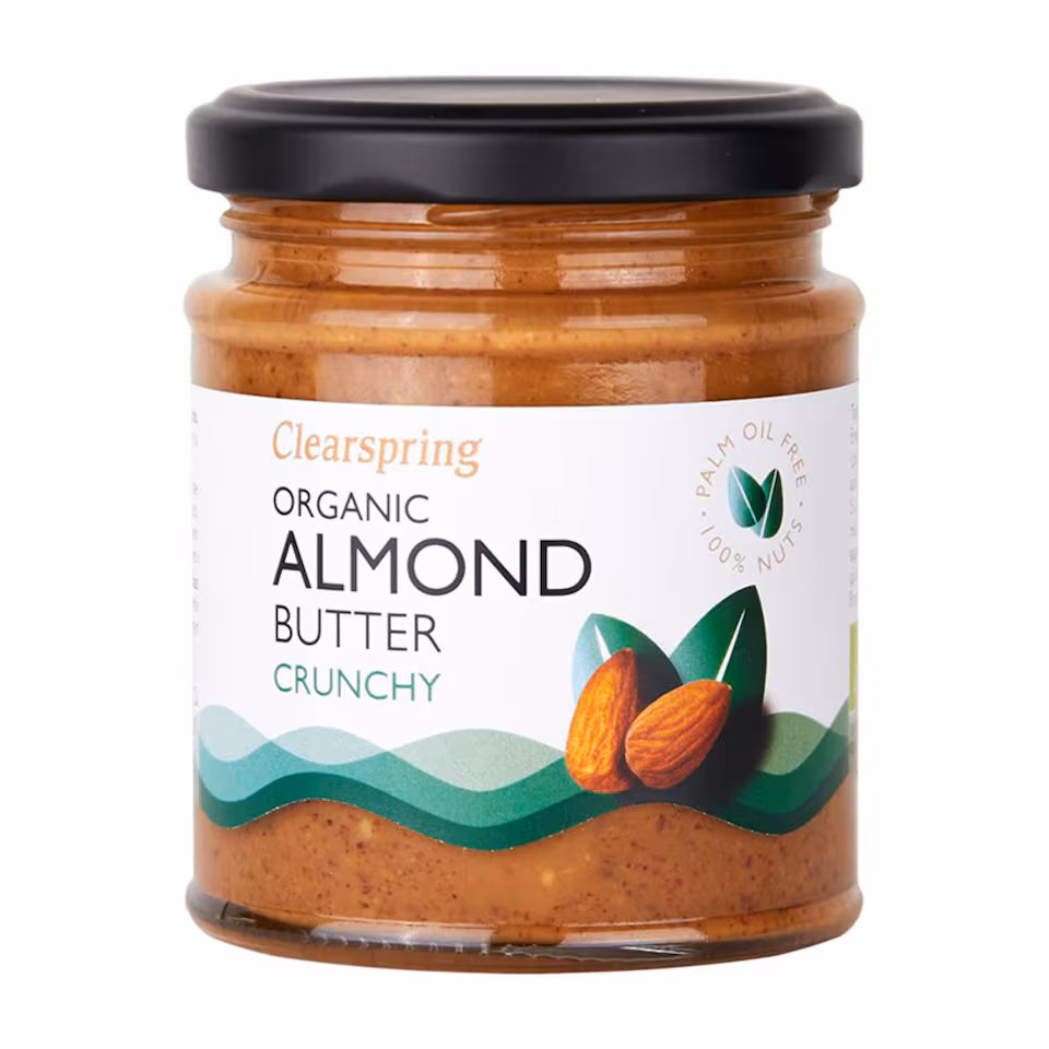 Organic Crunchy Almond Butter 170g (Clearspring)
