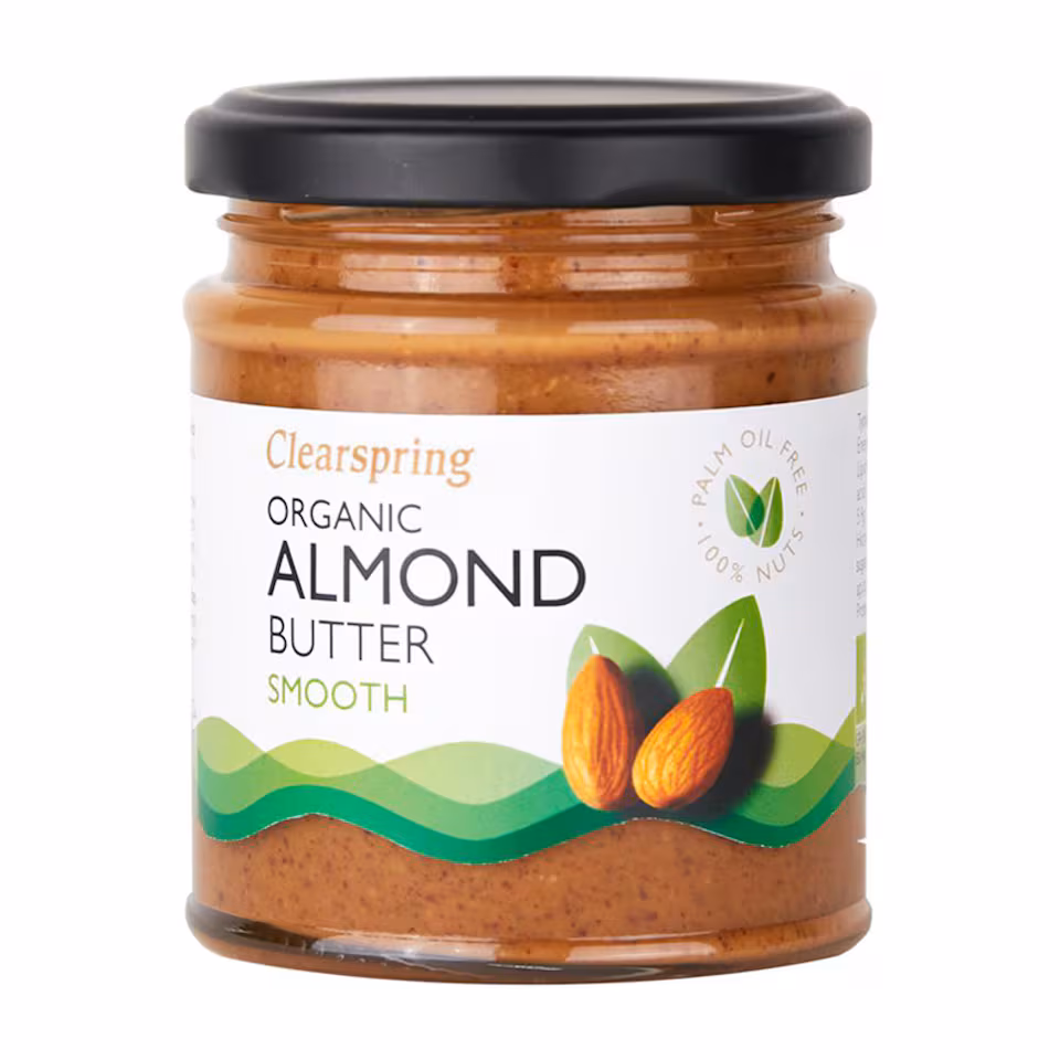 Organic Smooth Almond Butter 170g (Clearspring)