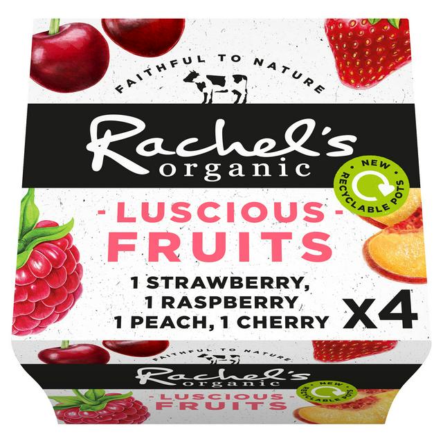 Rachel's Organic Luscious Fruit Multipack Yogurt 4 x 110g
