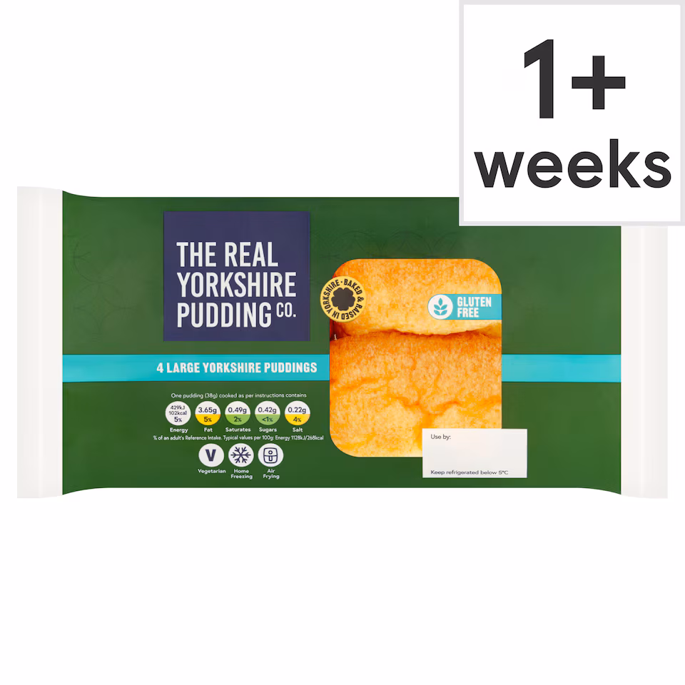 The Real Yorkshire Pudding Co. Gluten Free Large Yorkshire Puddings 160g