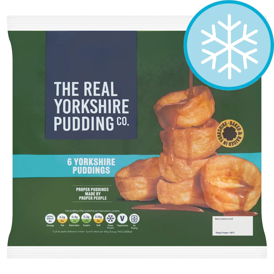 The Real Yorkshire Pudding Co. 6 Gluten Free Yorkshire Puddings 180G