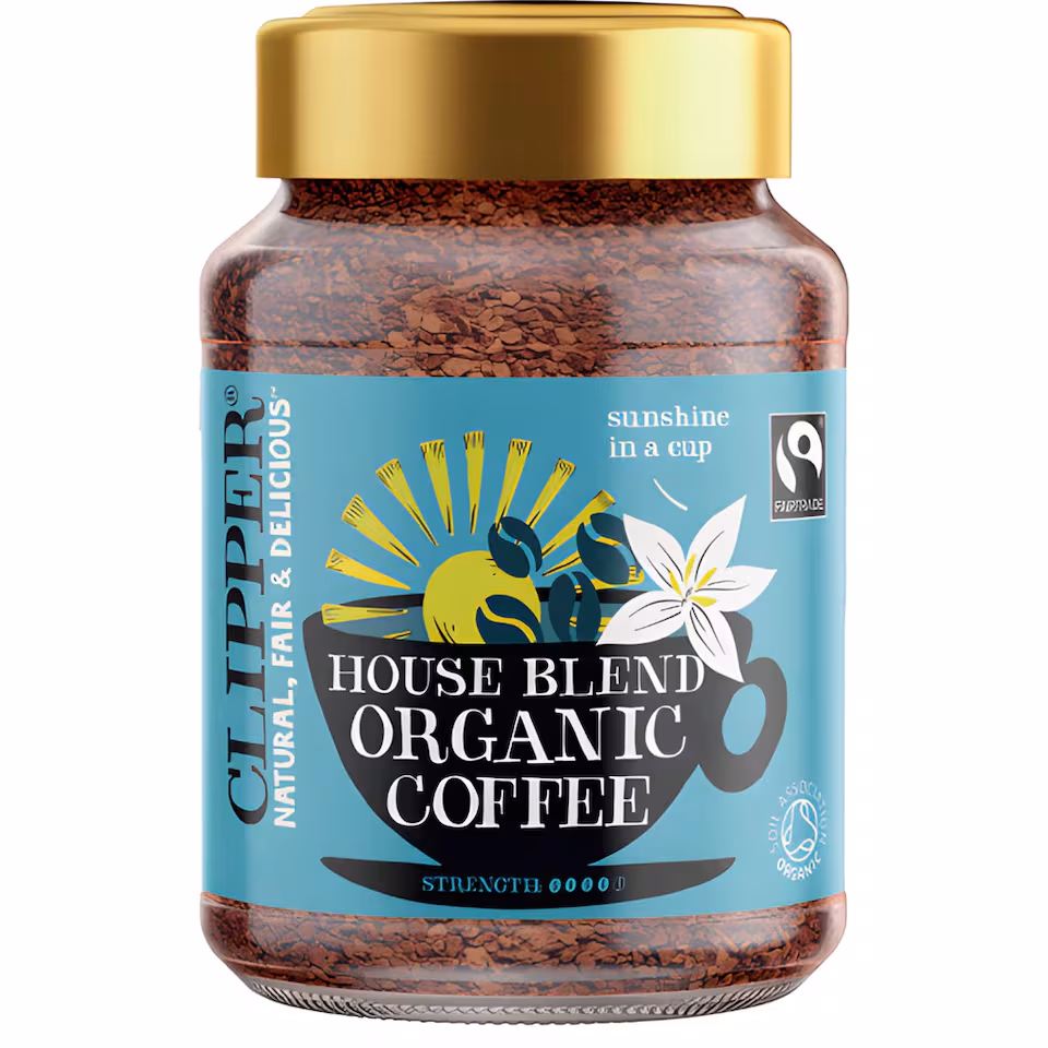 Organic Medium Roast Instant Arabica Coffee 200g (Clipper)