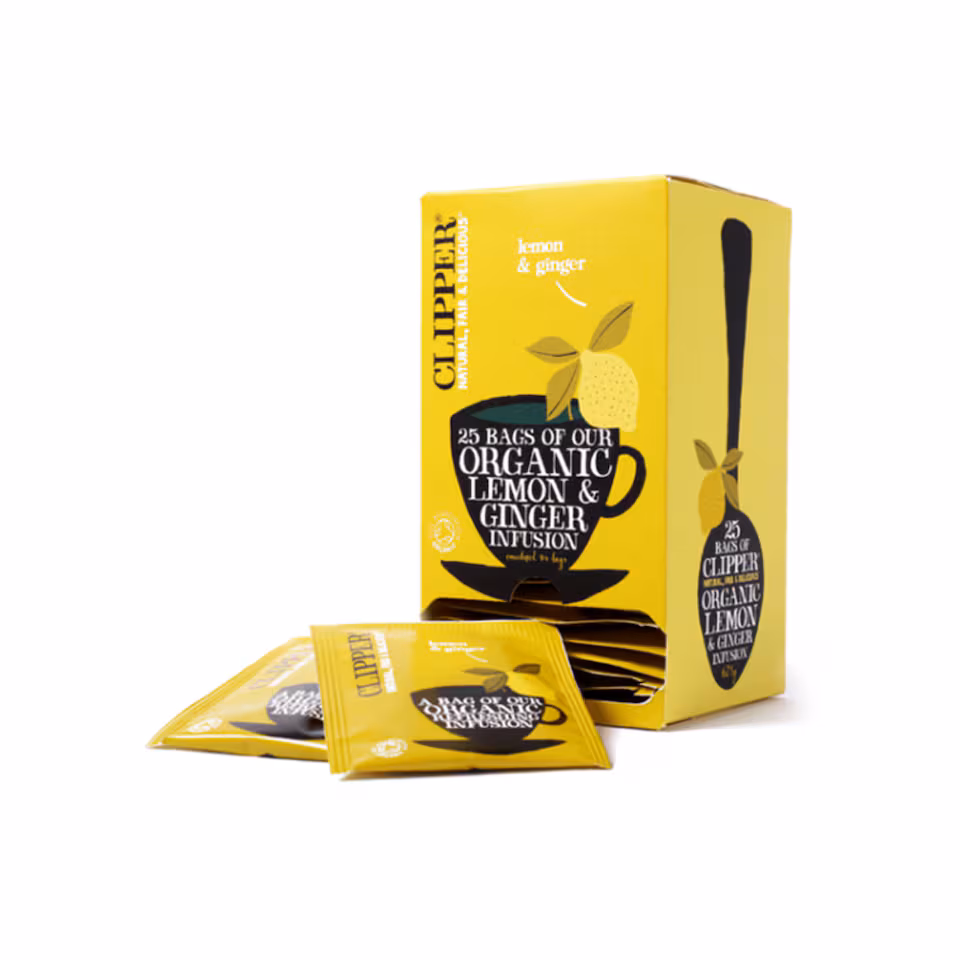 Organic Lemon & Ginger Infusion 25 Envelopes (Clipper) | Multi