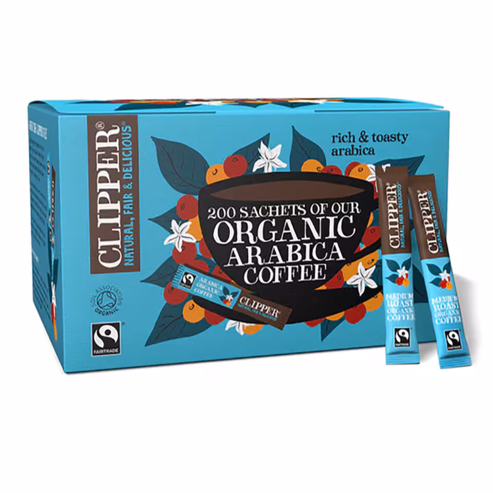 Organic Fairtrade Arabica Coffee 200 Sachets (Clipper)