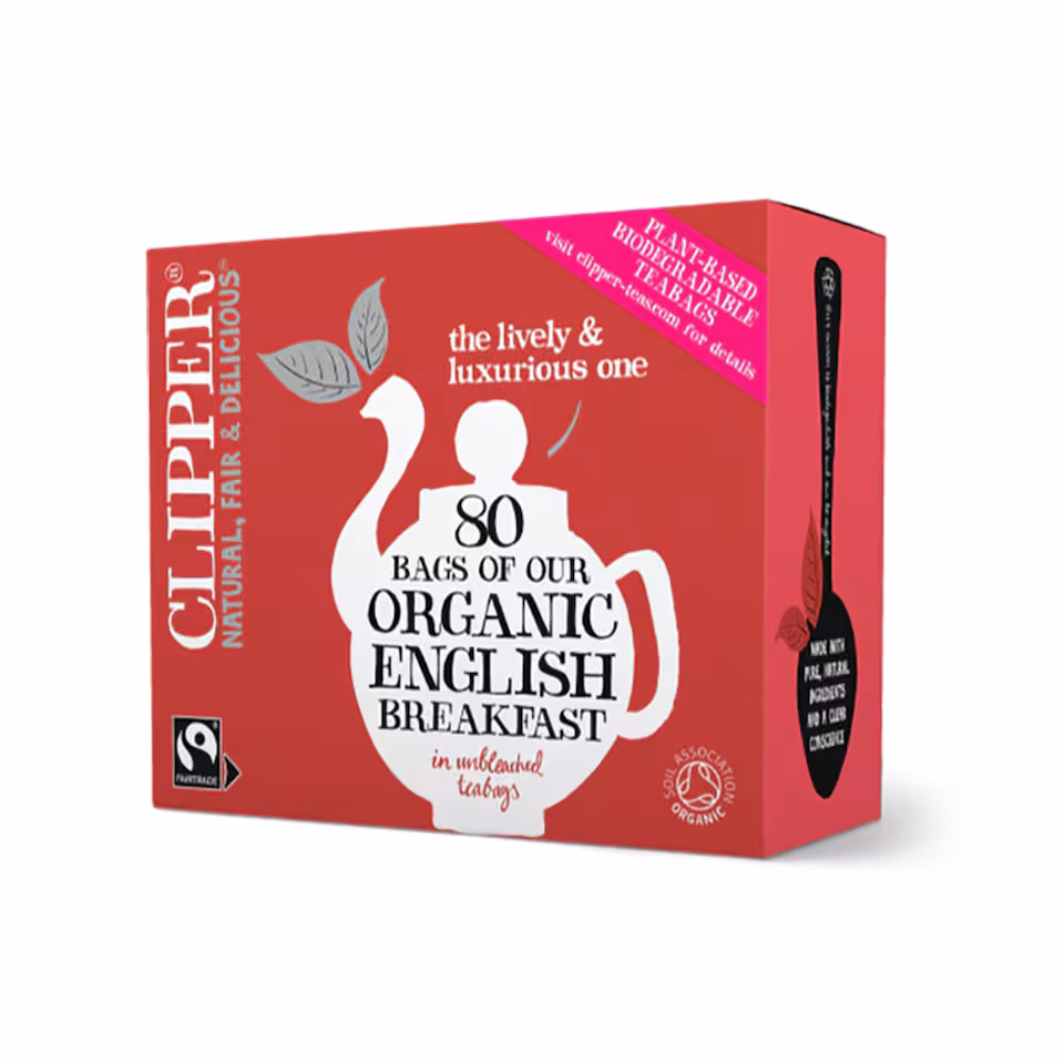 Organic Fairtrade English Breakfast Tea 80 Bags (Clipper) | Multi