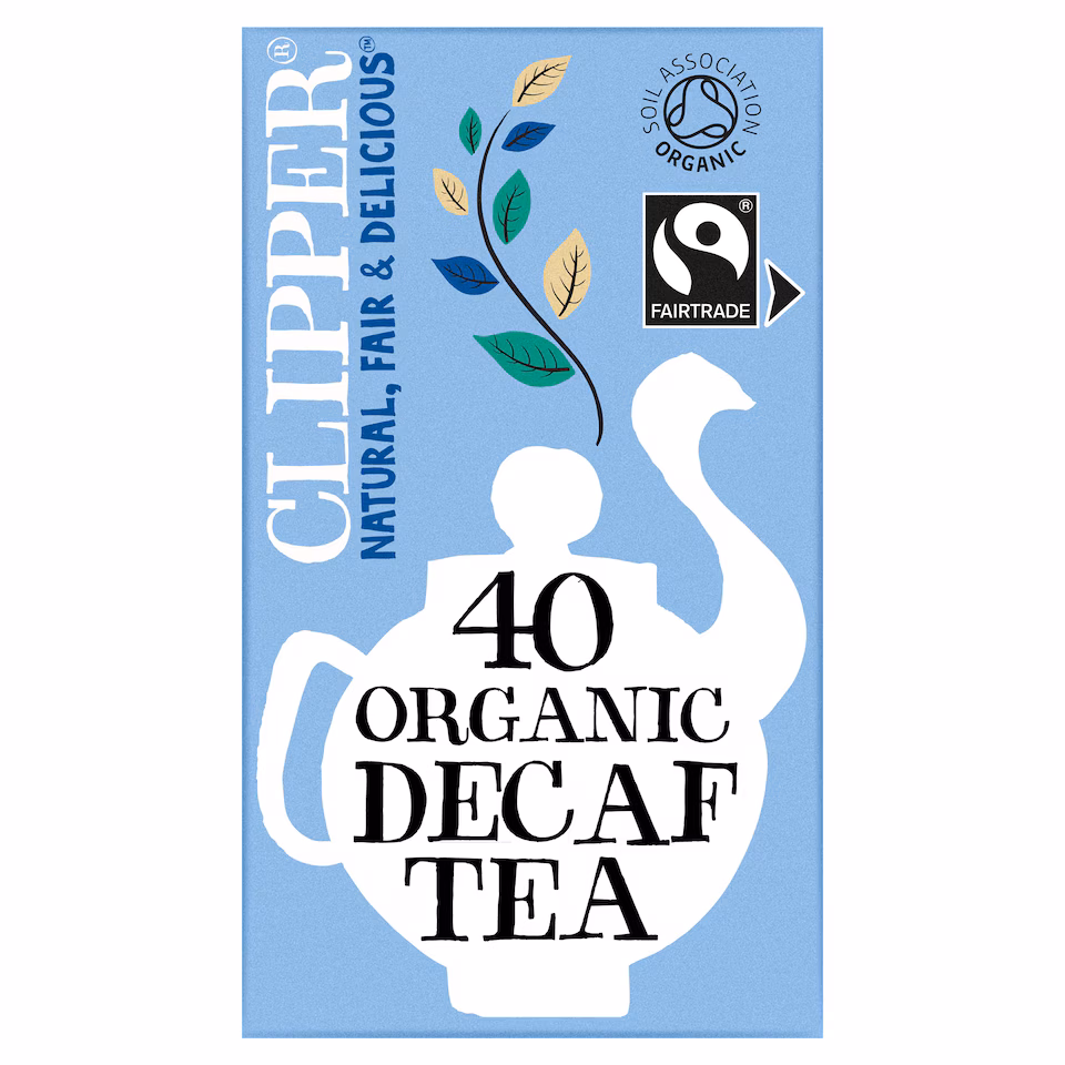Clipper Fairtrade Organic Decaf Tea 40 Pack 116g