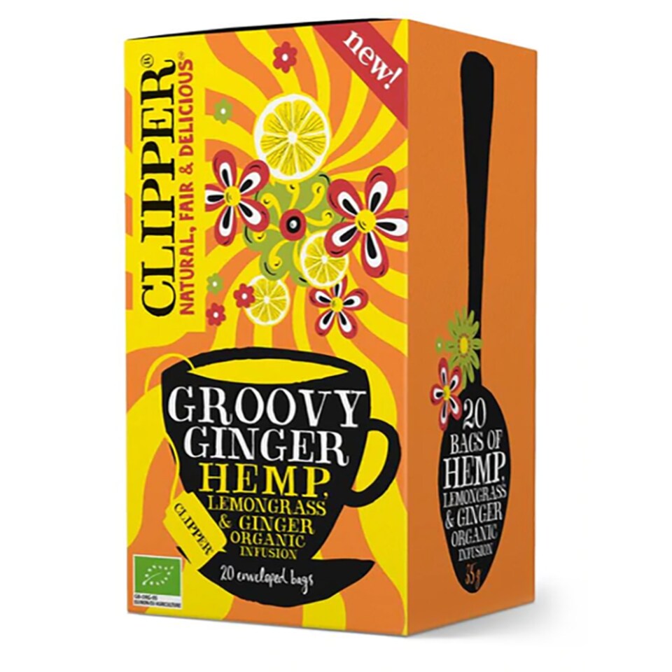 Organic Groovy Ginger Hemp Infusion 20 Bags (Clipper) | Multi