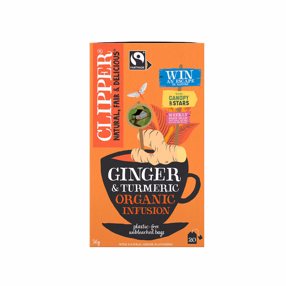Clipper Restore Organic Ginger & Turmeric Tea 36G