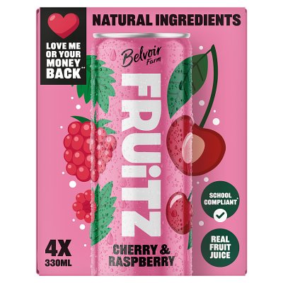 FRUiTZ Cherry & Raspberry 4x330ml