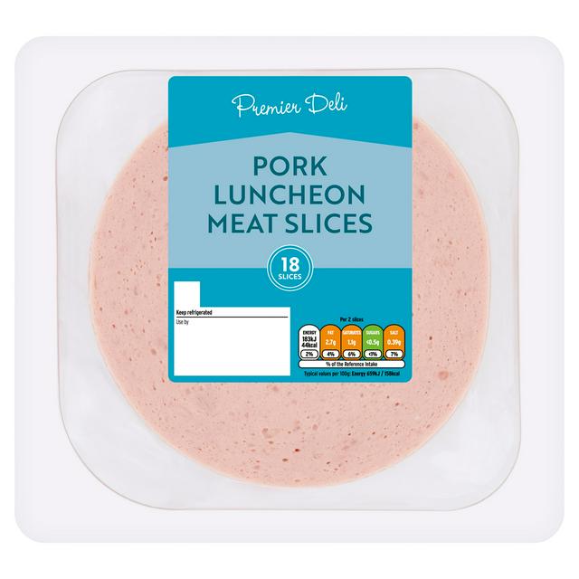 Premier Deli 18 x Pork Luncheon Meat Slices 250g