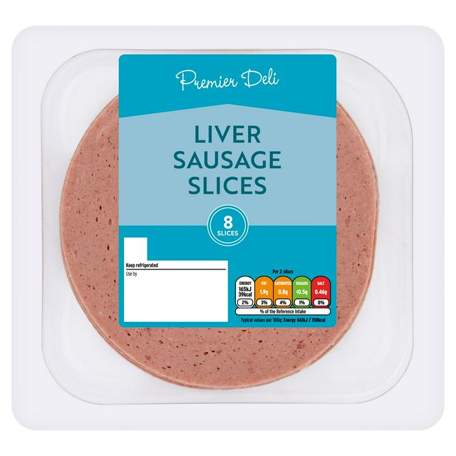 Premier Deli 8 x Liver Sausage Slices 100g