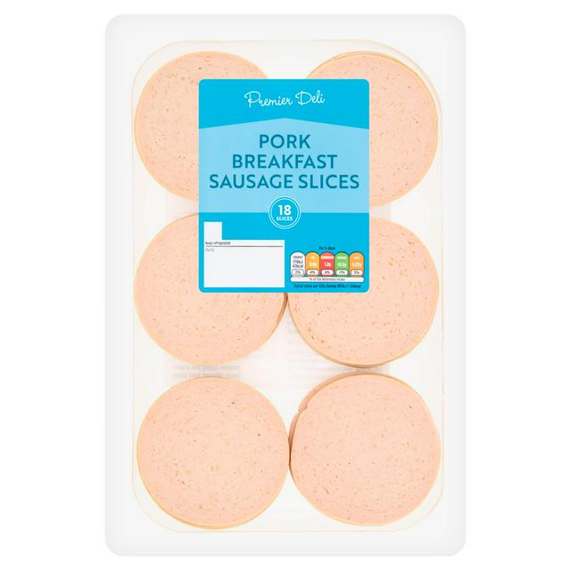 Premier Deli 18 x Pork Breakfast Sausage Slices 125g