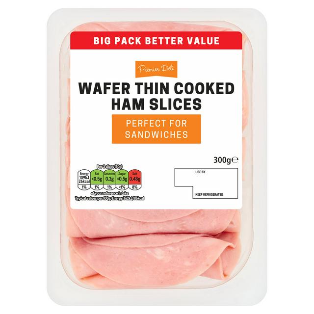 Premier Deli 300g Wafer Thin Cooked Ham Slices