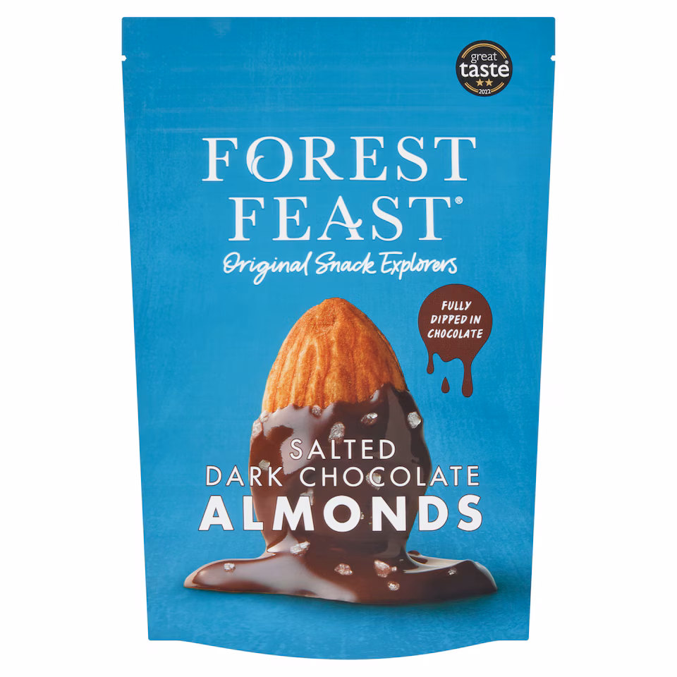 Forest Feast Salted Dark Chocolate Almonds 120G