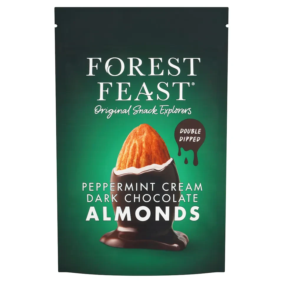 Forest Feast Peppermint Cream Dark Chocolate Almonds 120G