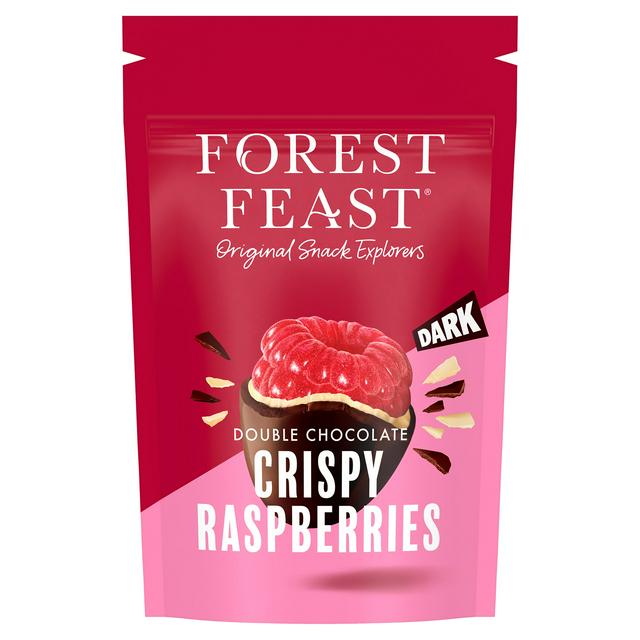 Forest Feast 100g Dark Double Chocolate Crispy Raspberries