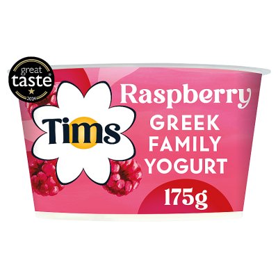 Tims Dairy Raspberry Single Greek Style Yogurt