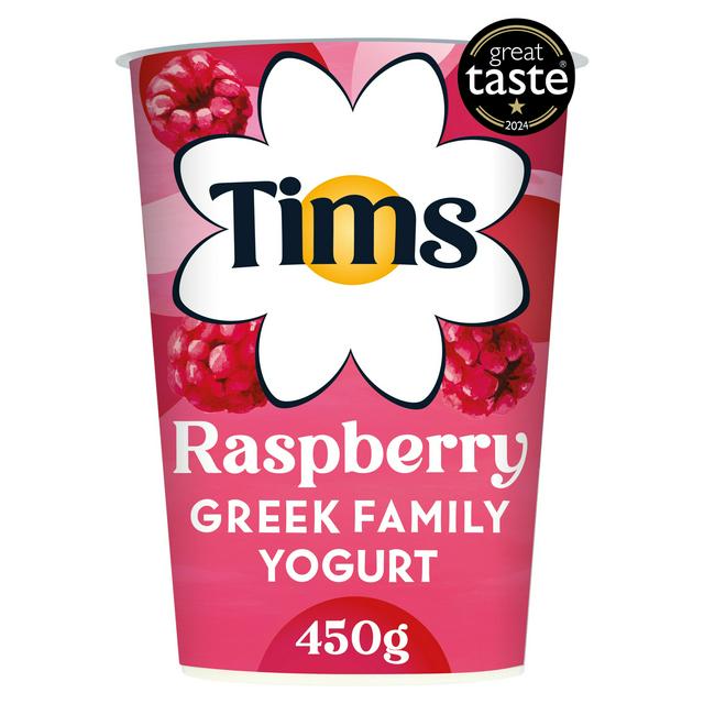 Tims Dairy Greek Style Raspberry Bio Live Yogurt 450g