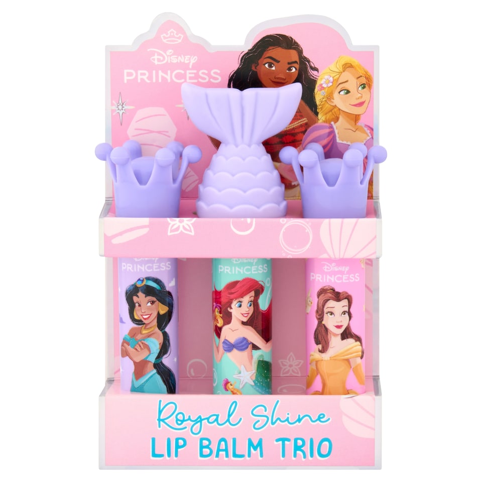 Disney Princess Royal Shine lip balm trio 3 x 3.5g
