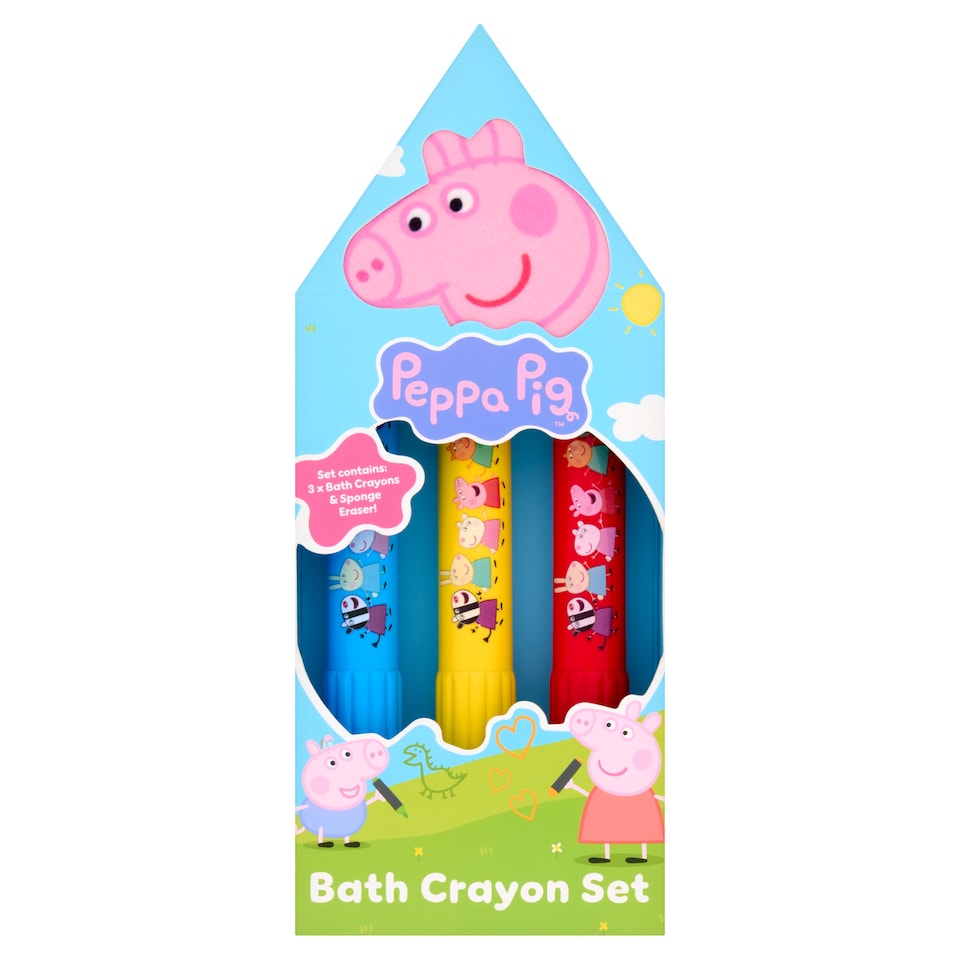 Peppa pig bath crayon set