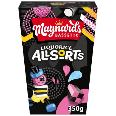 Maynards Bassetts Liquorice Allsorts Sweets Carton