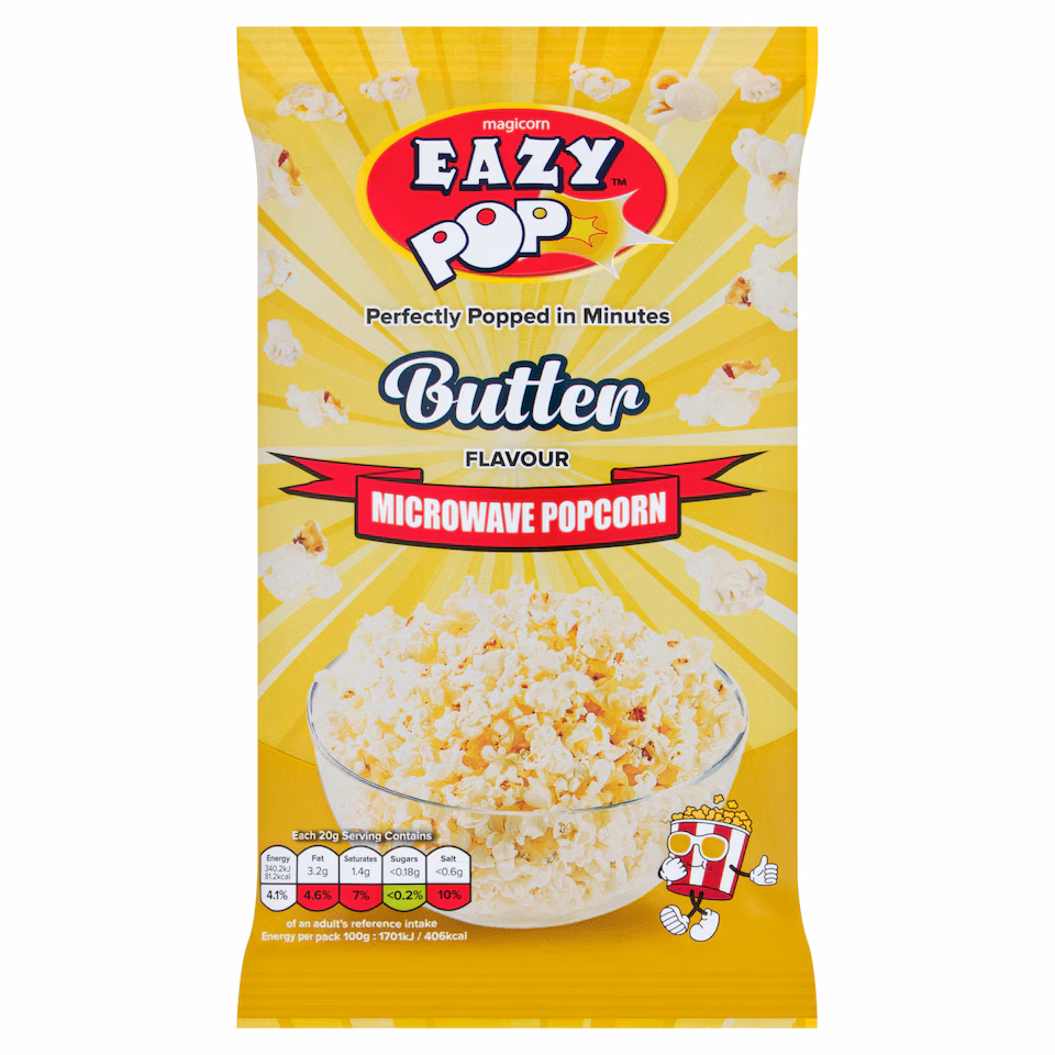 Magicorn Eazy Pop Microwave Popcorn - Butter Flavour 85g