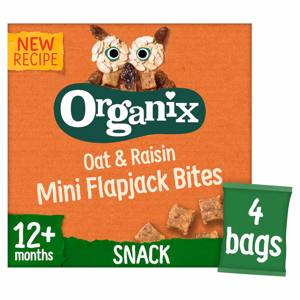 Organix Oat & Raisin Mini Flapjack Bites 4 x 20g