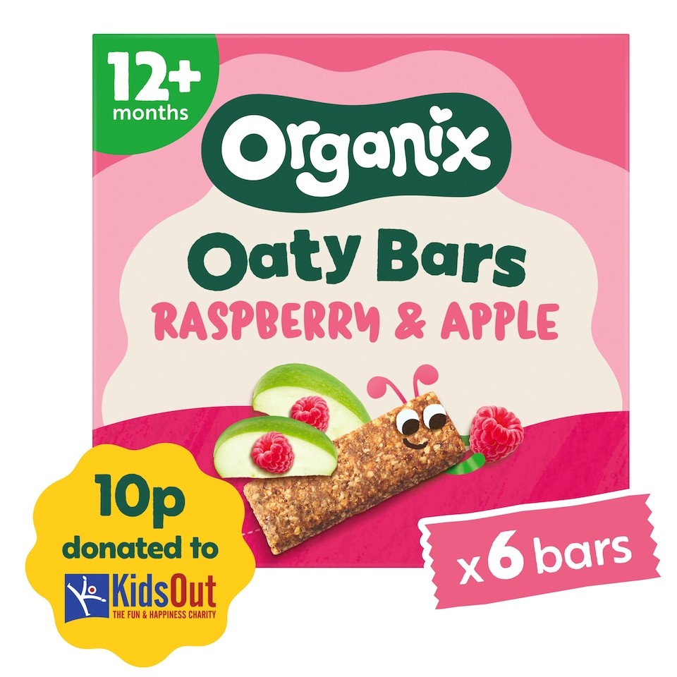 Organix Raspberry & Apple Soft Oaty Bars 6x23g