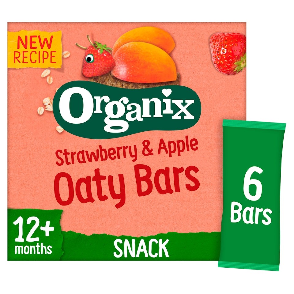 Organix Strawberry & Apple Soft Oaty Bars 6x23g