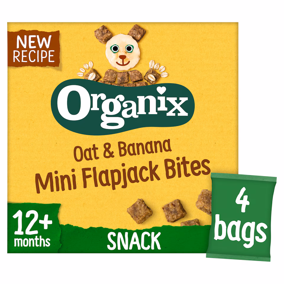 Organix Oat & Banana Mini Flapjack Bites 4 x 20g