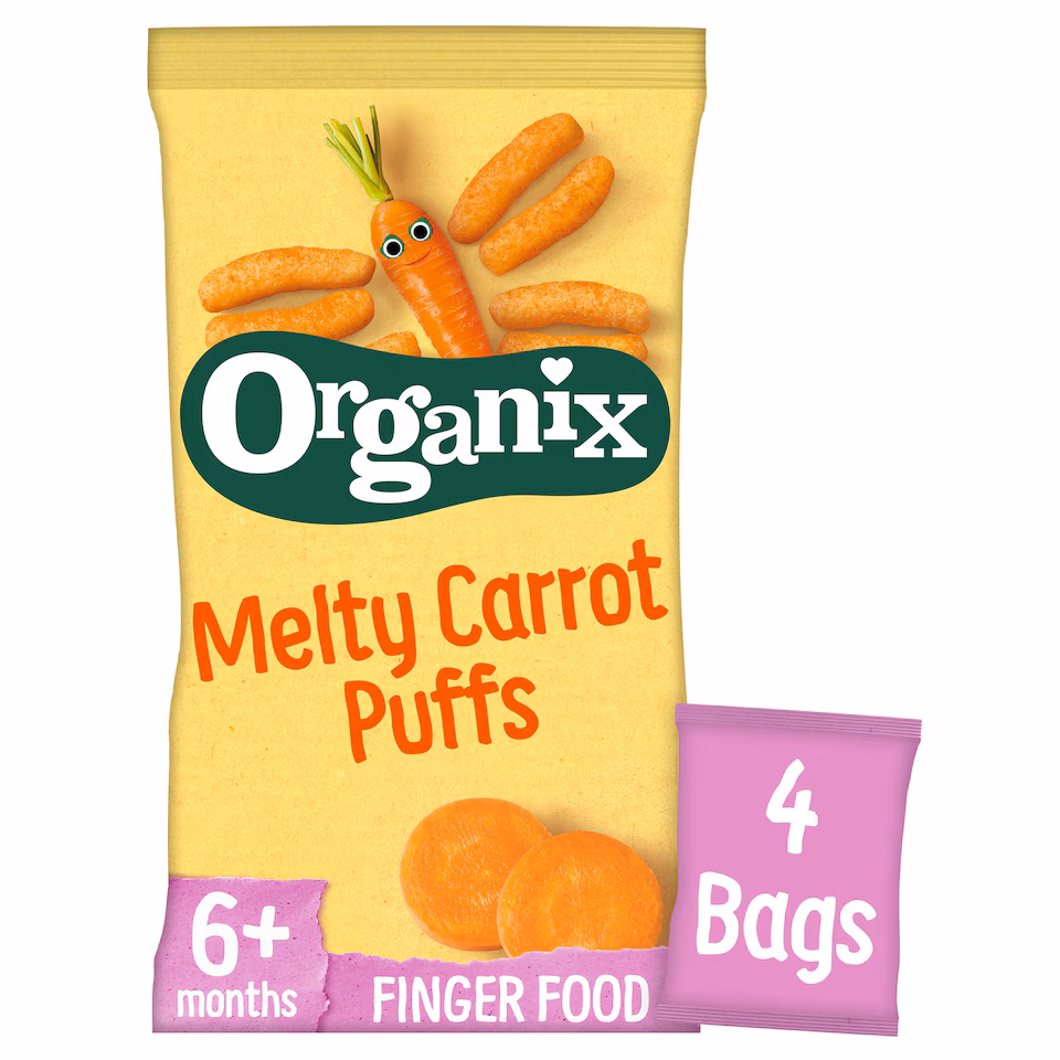 Organix Melty Carrot Puffs Multipack 4X18g