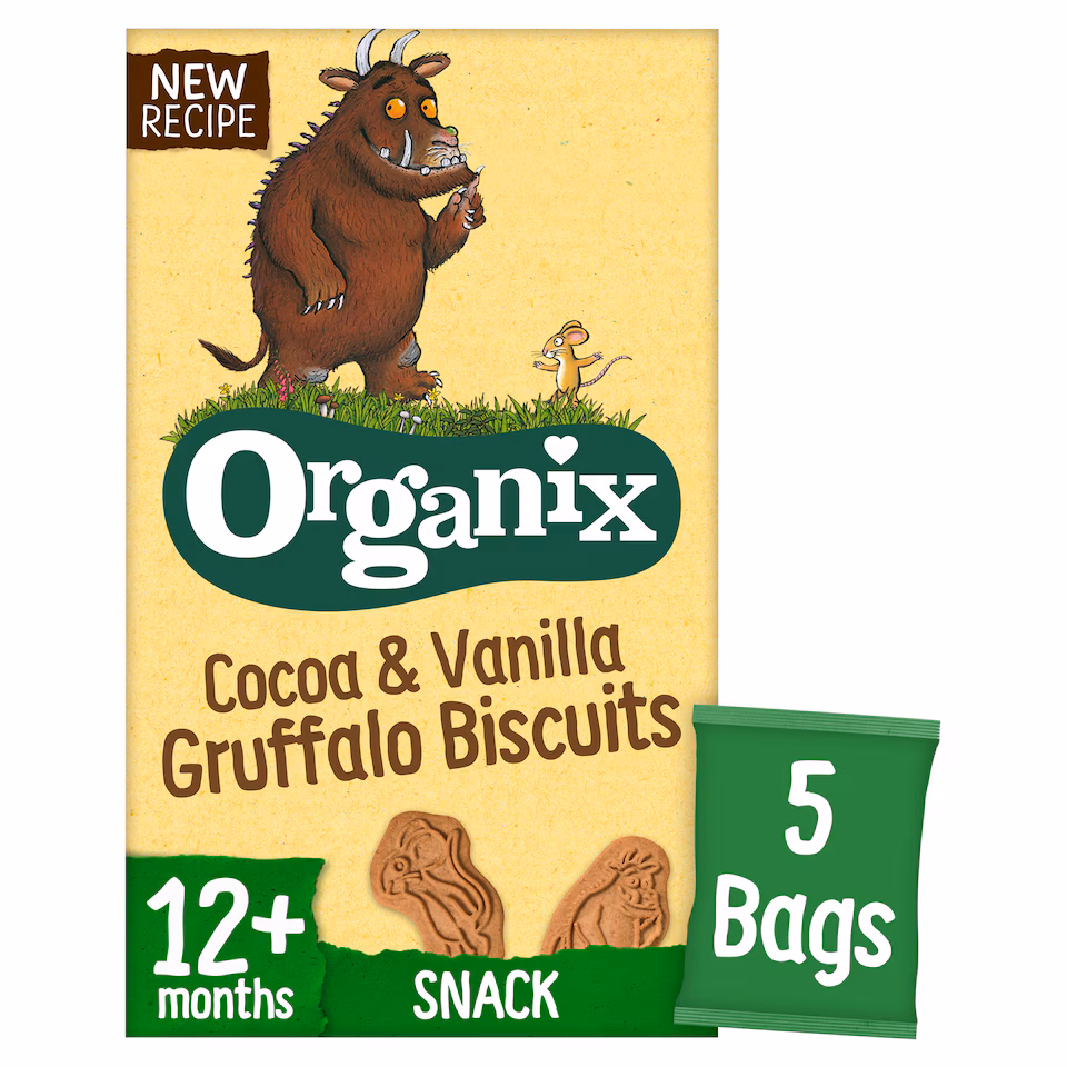 Organix Cocoa & Vanilla Gruffalo Biscuits 5X20g