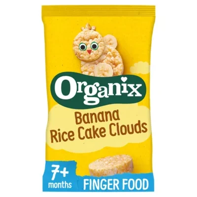 Organix Banana Rice Cake Clouds Organic Baby Snacks 40g 7 months+