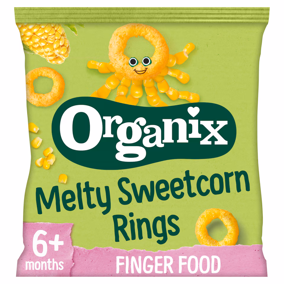 Organix Melty Sweetcorn Rings 20G