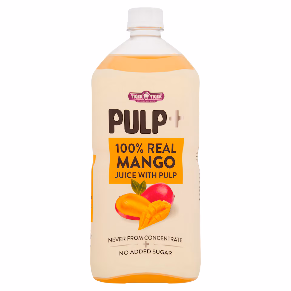 TIGER TIGER PULP+ 100% REAL MANGO JUICE WITH PULP 1000ML
