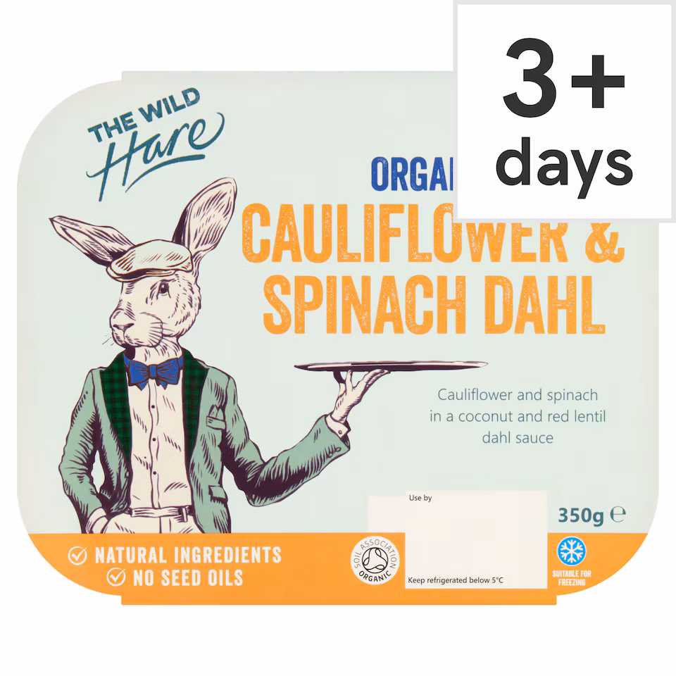 The Wild Hare Organic Cauliflower & Spinach Dahl 350g