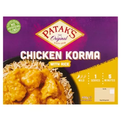 Patak's The Original Chicken Korma with Rice 400g