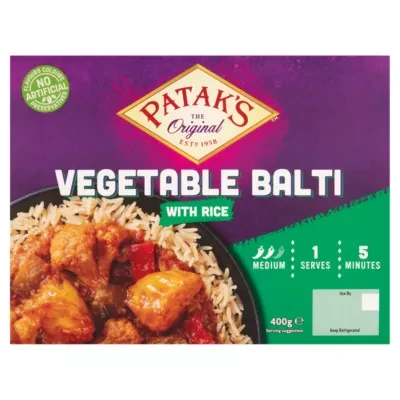 Patak's The Original Vegetable Balti with Rice 400g