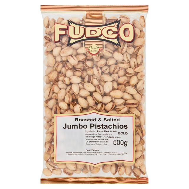 Fudco Roasted & Salted Jumbo Pistachios 500g