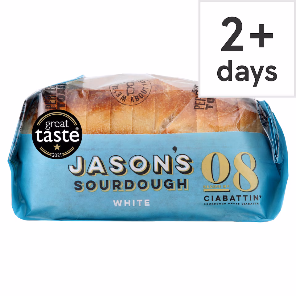Jason's Recipe No 08 White Sourdough Ciabattin Bread 580g